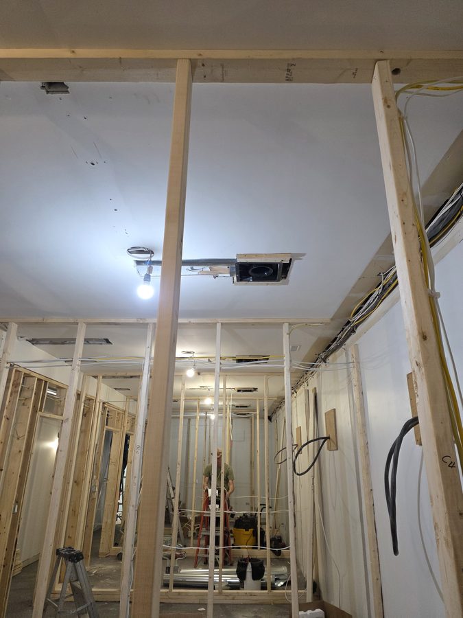Chinook Glow HVAC — mini-split cassette installed in ceiling