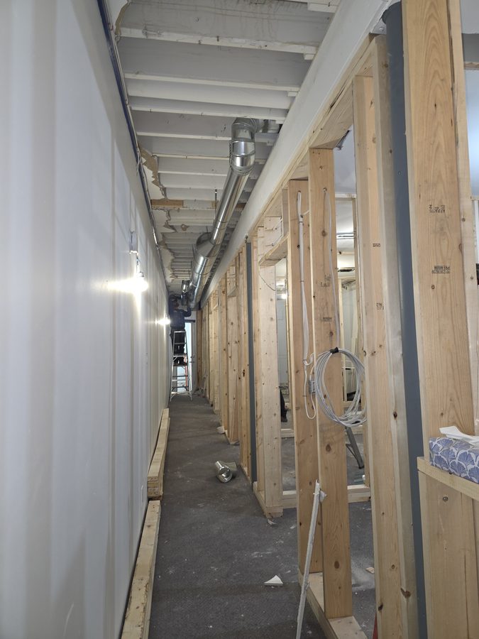 Chinook Glow HVAC — main supply duct running corridor