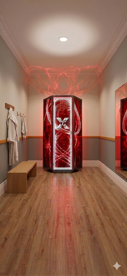 SunCapsule X7 premium tanning room — Chinook Glow Raymond AB