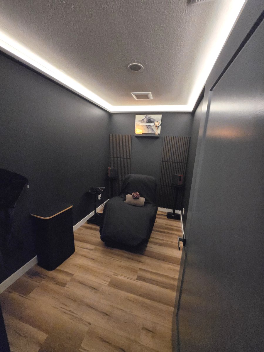 Recovery Room with massage chair and cove lighting — Chinook Glow
